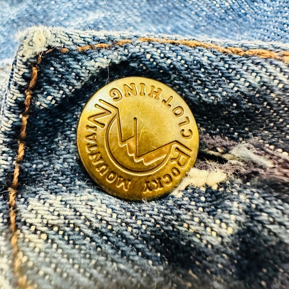 Vintage Rocky Mountain Western Jeans Womens 19/20 Blue High Waist Tapered V-Back - Picture 12 of 16
